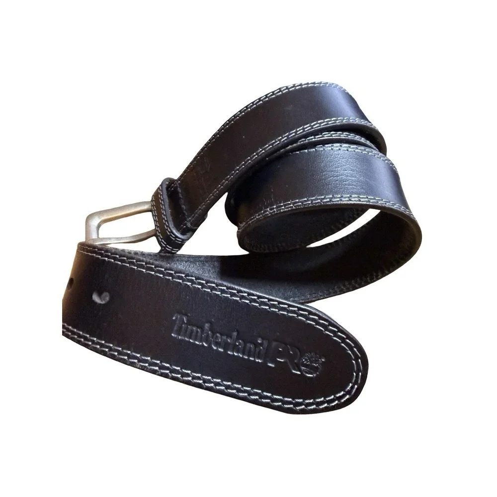 Timberland PRO Men's Genuine Leather Belt Heavy Duty Casual Durable‎ black 38